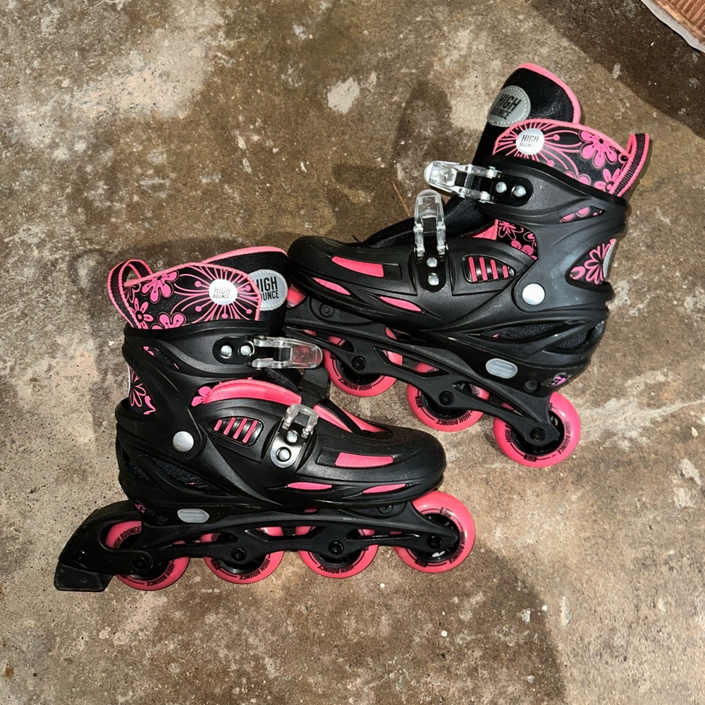 Kids Inline Skates - Black and Pink